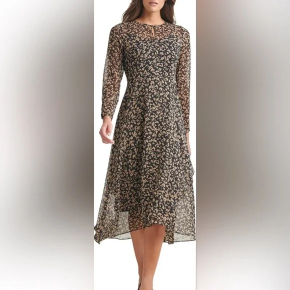 tommy hilfiger fit and flare midi dress Anne Klein Fit & Flare Midi Dress main image 1